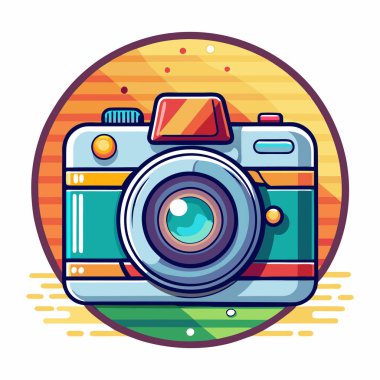 Camera Vector Illustration Art for Printable Graphics Design clipart