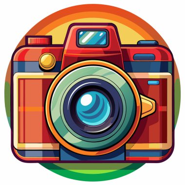 Camera Vector Illustration Art for Printable Graphics Design clipart