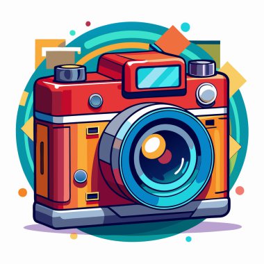 Camera Vector Illustration Art for Printable Graphics Design clipart