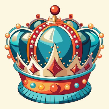 Vektör Taçları. Crown Icon Set. Düz Vektör İllüstrasyonu