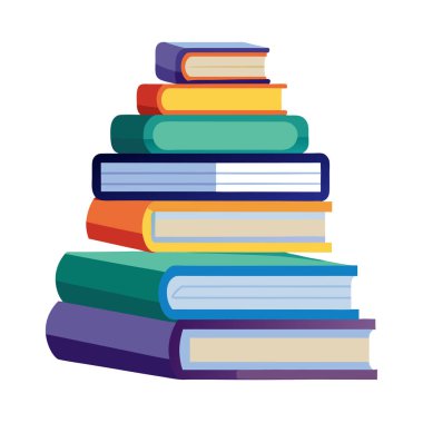 Kitap Yığını Vektör Sanat İllüstrasyonu