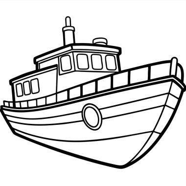 Kargo gemisi su taşıma vektör çizimi