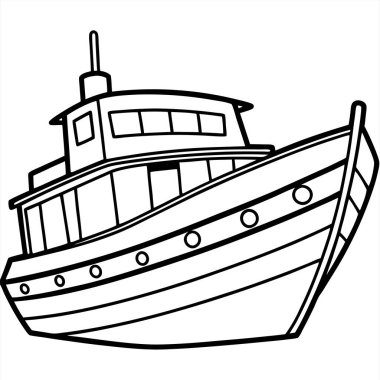 Kargo gemisi su taşıma vektör çizimi