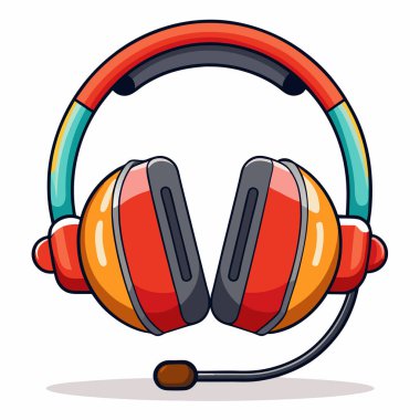 Kulaklık konsepti. Müzik ve şarkı dinlemek için aygıt