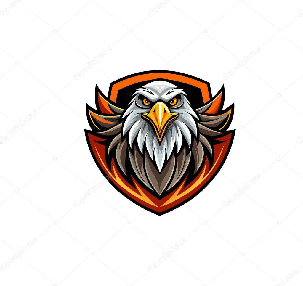 Eagle logo.flat design style. suitable for games, top ups, shops, brands. vector design template