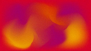 Renk farkı çok güzel. Kırmızı, turuncu, mor. Ateş gibi. Renkli dijital tahıl bulanık gradyan arkaplan dokusu nostaljik, eski, eski