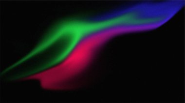 Renkli soyut şekiller, siyah arkaplan ile kırmızı yeşil