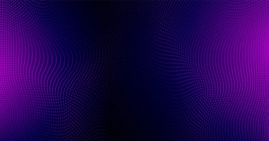 Dalgalı çizgilerin ve farklı yönlerdeki birçok oktan oluşan parçacıkların soyut görüntüsü. Vektör illüstrasyonu.