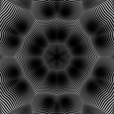 Dalga desen vektörü. Soyut dijital parçacıkların parladığı üç boyutlu arka plan. Teknoloji konsepti. Soyut arkaplan. Gelecekteki vektör illüstrasyonu.