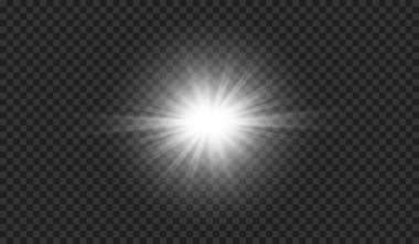 Vektör şeffaf güneş ışığı özel lens flaş efekti. Ön güneş merceği flaşı. Işık altında vektör bulanıklığı. Dekor Ögesi.