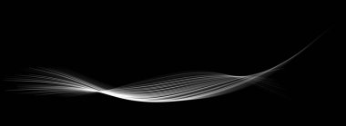 Dalga desen vektörü. 3D siyah ve beyaz soyut dijital parçacıklar arka plan. Teknoloji konsepti. Soyut arkaplan. Gelecekteki vektör illüstrasyonu.