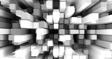 Gri yarım tonlu geometrik şekiller dizisinin soyut görüntüleri. Rastgele dikey gerilmiş. Vektör illüstrasyonu.