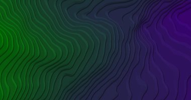 Kağıt kesme dalgalarının üç boyutlu soyut arka planı ile çok renkli afişler. Kontrast renkleri. Sunumlar, el ilanları, posterler için tasarım vektör tasarımı