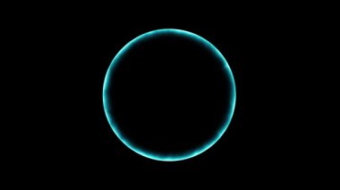 Soyut halka animasyonu. elektrik arka planı. halka halkası parlayan ışık efekti