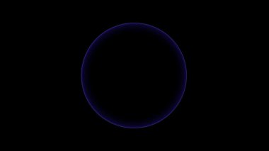 Siyah arkaplanda neon parlayan daire.