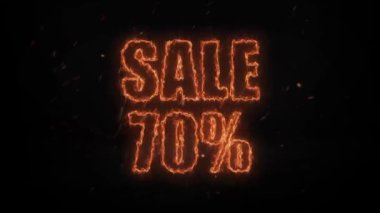 % 10-70 seri animasyon video,% 10-70 indirimli daire animasyonu, indirimli metin animasyonu