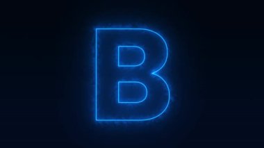 Neon ışıklı alfabe. Z harfi. 3d oluşturma