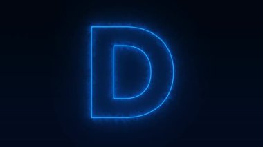 Neon ışıklı alfabe. Z harfi. 3d oluşturma