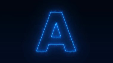 Neon ışıklı alfabe. Z harfi. 3d oluşturma