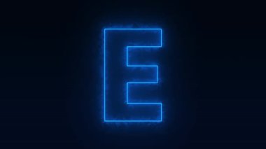 Neon ışıklı alfabe. Z harfi. 3d oluşturma