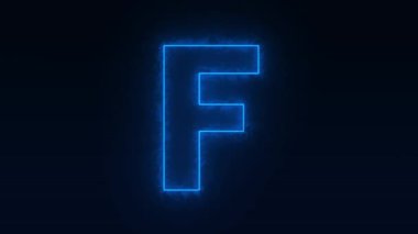 Neon ışıklı alfabe. Z harfi. 3d oluşturma