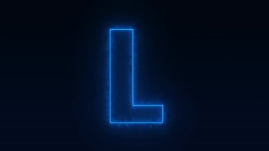 Neon ışıklı alfabe. Z harfi. 3d oluşturma