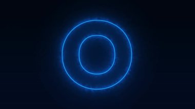 Neon ışıklı alfabe. Z harfi. 3d oluşturma