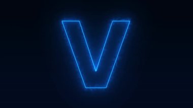 Neon ışıklı alfabe. Z harfi. 3d oluşturma