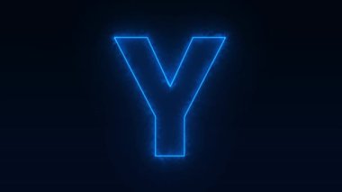 Neon ışıklı alfabe. Z harfi. 3d oluşturma