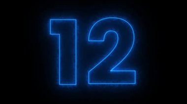 Siyah arkaplanda mavi ışık numarası 50