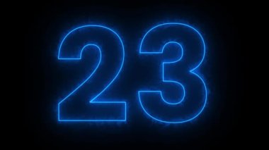 Siyah arkaplanda mavi ışık numarası 50