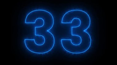 Siyah arkaplanda mavi ışık numarası 50