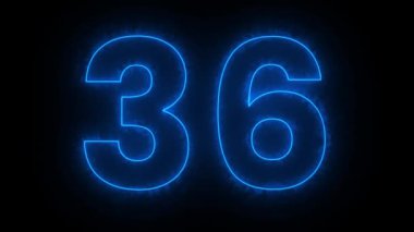 Siyah arkaplanda mavi ışık numarası 50