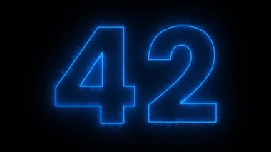 Siyah arkaplanda mavi ışık numarası 50