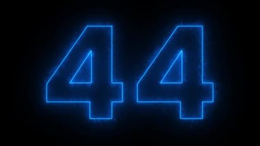 Siyah arkaplanda mavi ışık numarası 50