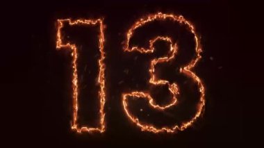 Siyah arkaplanda 5 numaralı kıvılcımları yakmak