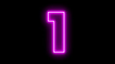 Parlak pembe Neon Numara CanlandırmasıName 