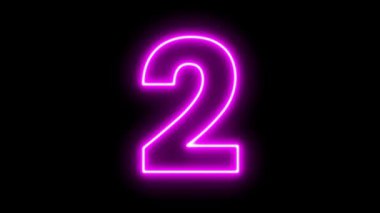 Parlak pembe Neon Numara CanlandırmasıName 