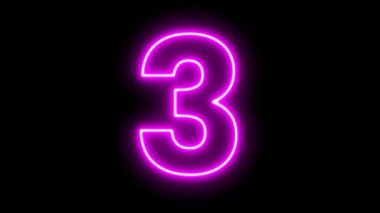 Parlak pembe Neon Numara CanlandırmasıName 