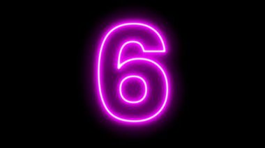Parlak pembe Neon Numara CanlandırmasıName 