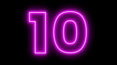 Parlak pembe Neon Numara CanlandırmasıName 
