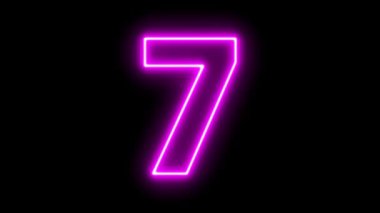 Parlak pembe Neon Numara CanlandırmasıName 