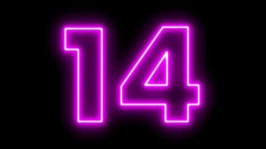 Parlak pembe Neon Numara CanlandırmasıName 