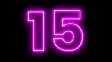 Parlak pembe Neon Numara CanlandırmasıName 