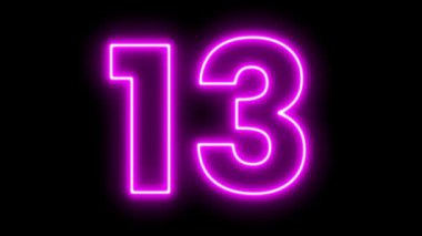 Parlak pembe Neon Numara CanlandırmasıName 