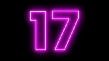 Parlak pembe Neon Numara CanlandırmasıName 
