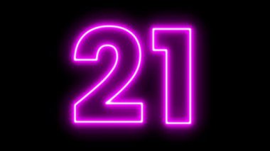 Parlak pembe Neon Numara CanlandırmasıName 