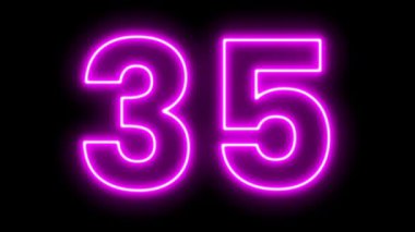 Parlak pembe Neon Numara CanlandırmasıName 