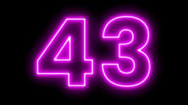 Parlak pembe Neon Numara CanlandırmasıName 