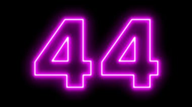 Parlak pembe Neon Numara CanlandırmasıName 